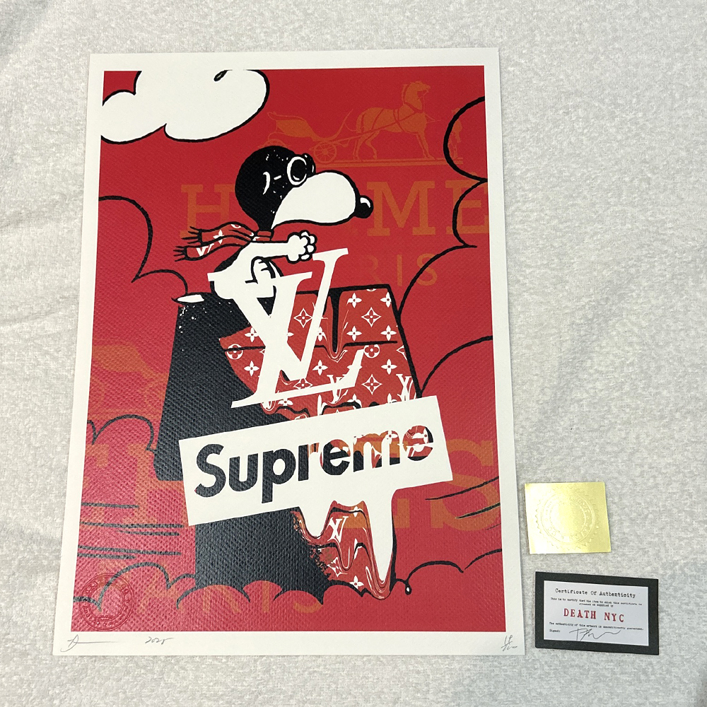 DEATH NYC】Snoopy ×Supreme世界限定100枚 DEATH NYC】Snoopy ×Supreme