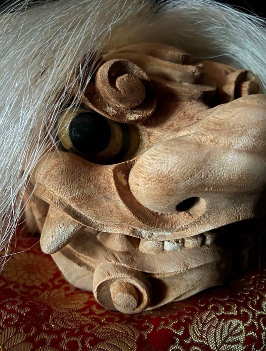 獅子頭 井波彫刻 今井幸太郎作 木彫り 彫刻 アンティーク 祭り 魔除け