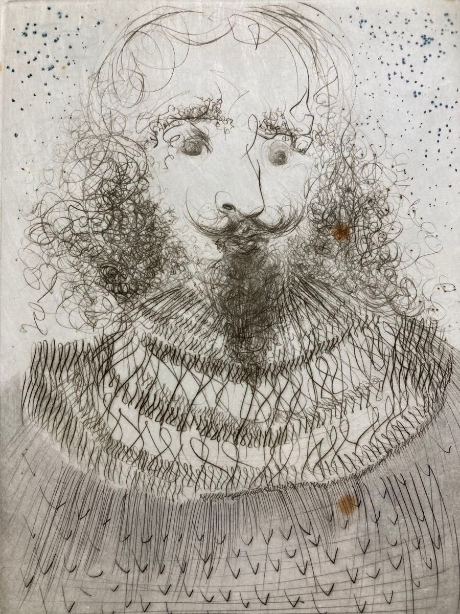 真作保証】サルバドール・ダリ「神話」エッチング 直筆サイン 保証書