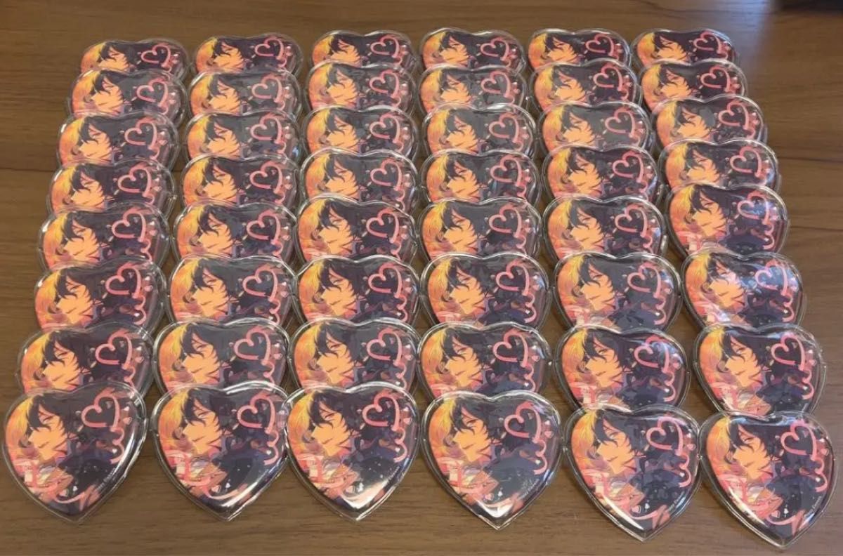 72点・A3痛バセット】あんスタ 漣ジュン ホワイトデー ハート缶バッジ