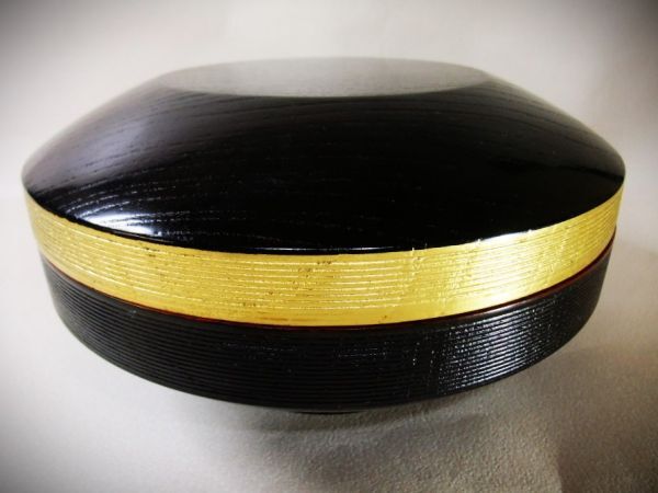睦】即中斎好 喰篭 塗師 宗春「久世宗春」天然木 本漆器 美品 未