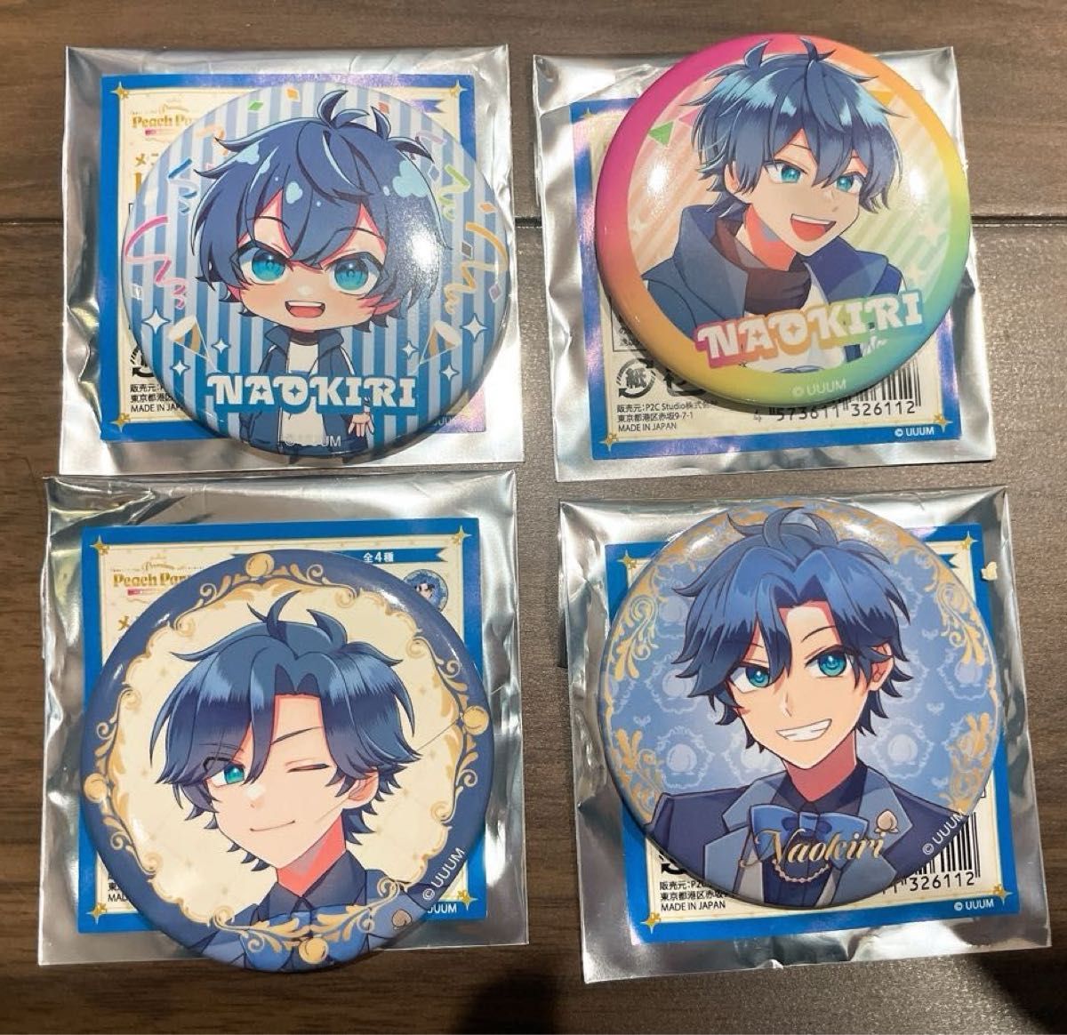 新品 カラフルピーチ ぷぴぱ 缶バッジ なおきり ミニキャラ セット