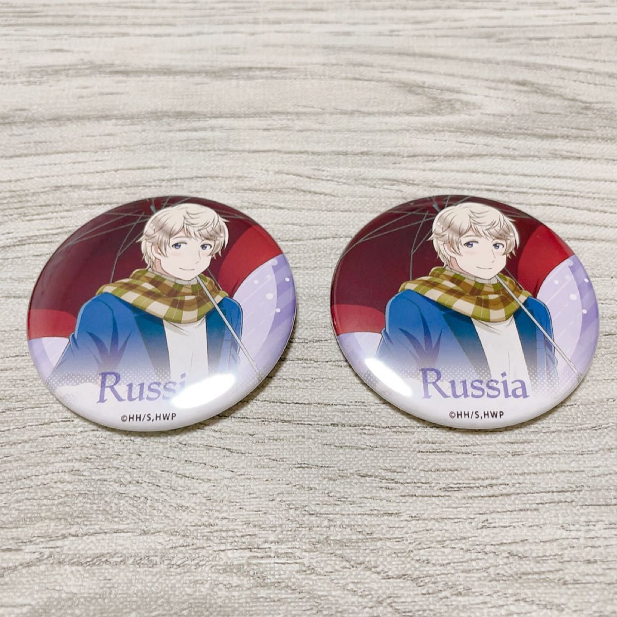 ロシア 缶バッジ ヘタリア World Stars WEBくじ 雨の日 セット まとめ