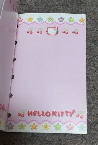キティ シール帳 手帳 6穴 さくらんぼ 平成レトロ レトロ 平成女児