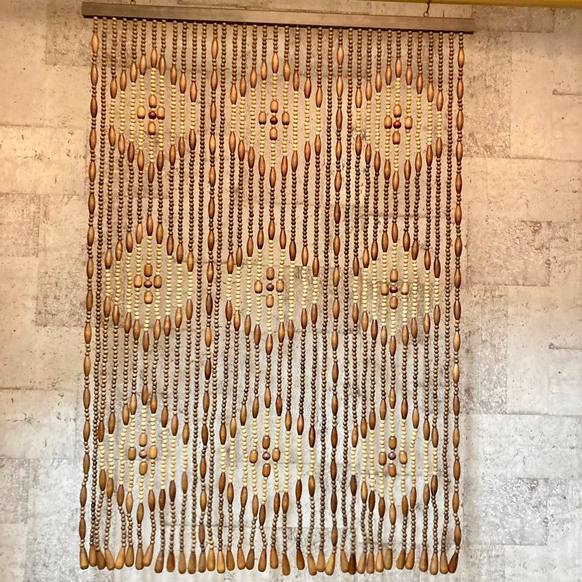 昭和レトロ アンティーク 珠のれん 状態良好 当時物 珠すだれ 台所暖簾