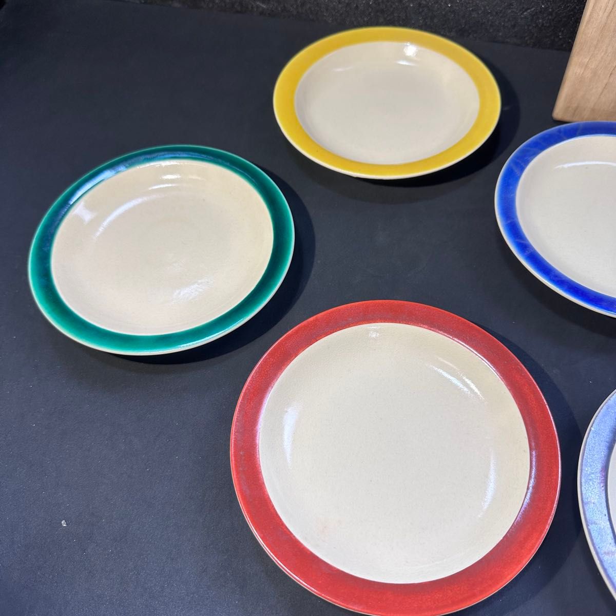 京焼 初代 三浦竹軒 共箱入り 未使用品 銘々皿 五客 皿