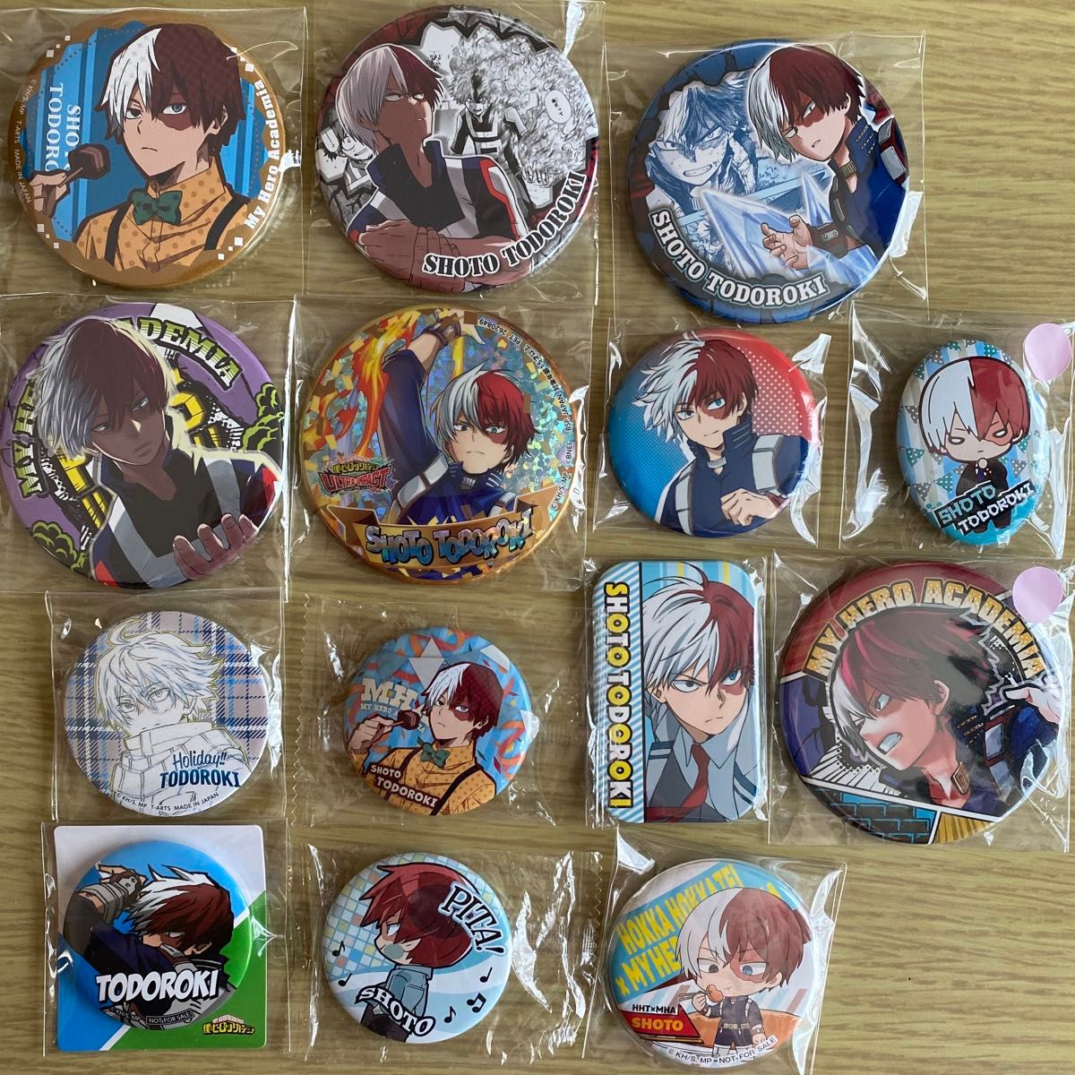 ヒロアカ ヒーローヴィランフェス グリッター缶バッジ 轟焦凍 ヒロアカ