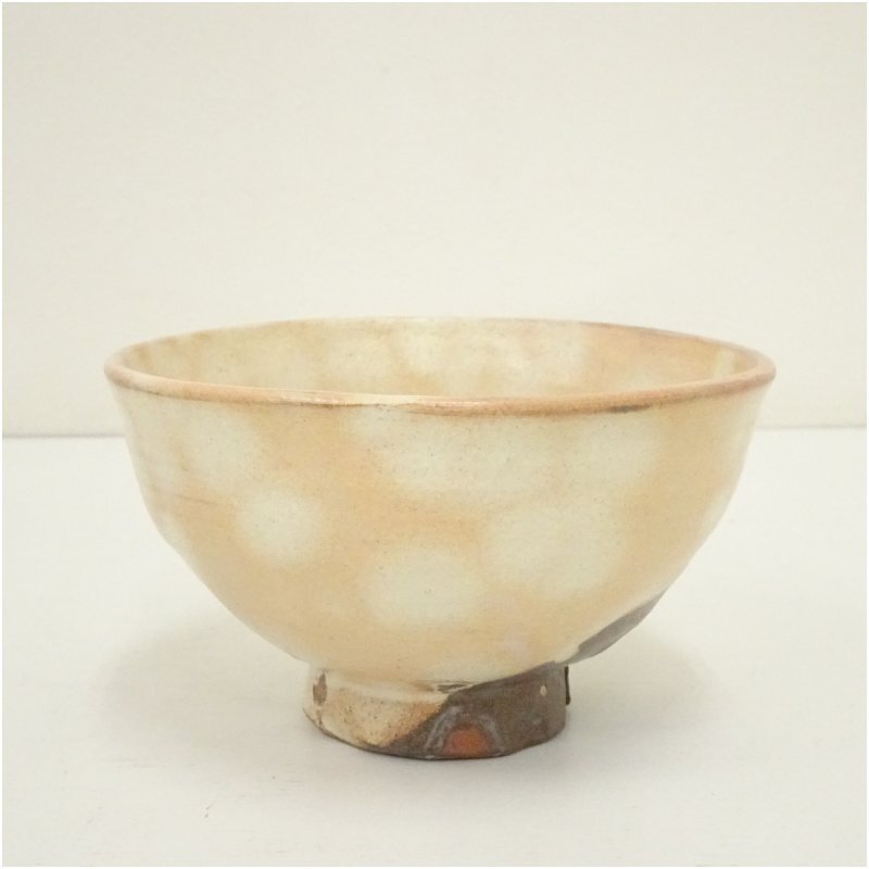 萩焼 鞍見窯 高見世清光造 茶碗（共箱）