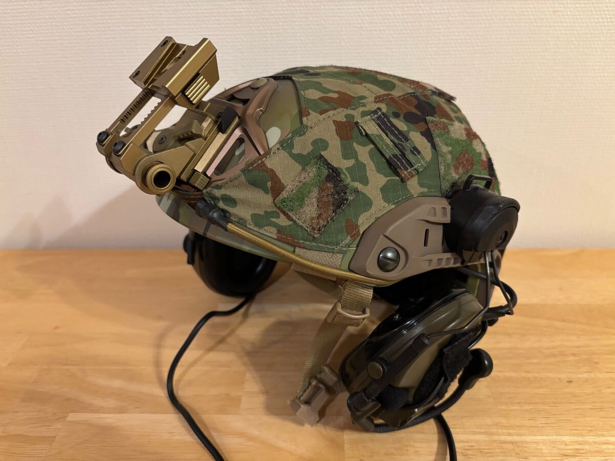 NIJ IIIA レベル3A対応 自衛隊迷彩 Fast型 防弾ヘルメット カバー NIJ