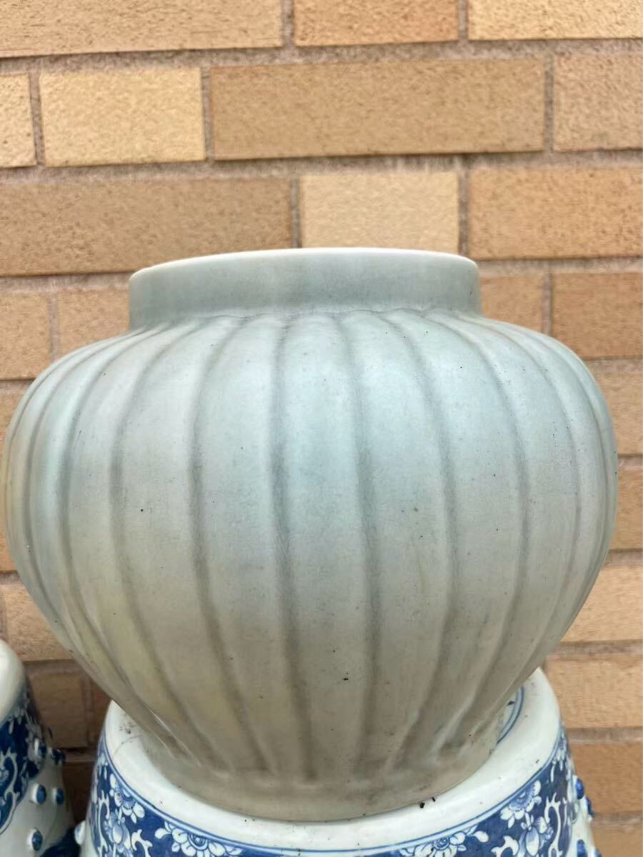 唐物 中国古美術 時代 龍泉窯青磁 骨董品 大壺