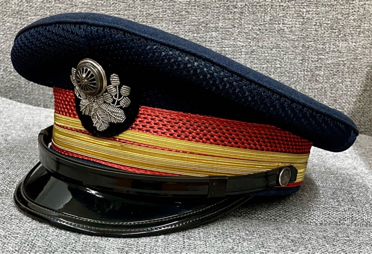稀少 ヴィンテージ 日本国有鉄道 JNR 国鉄 助役 4号形 制帽 帽子 鉄道