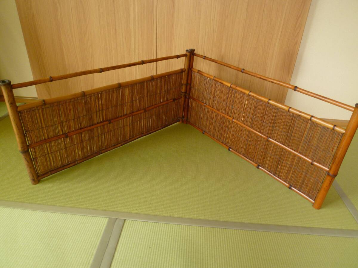 Yahoo!オークション - 【竹編み】竹峰作 茶道具 風炉先屏風 84.5㎝×84