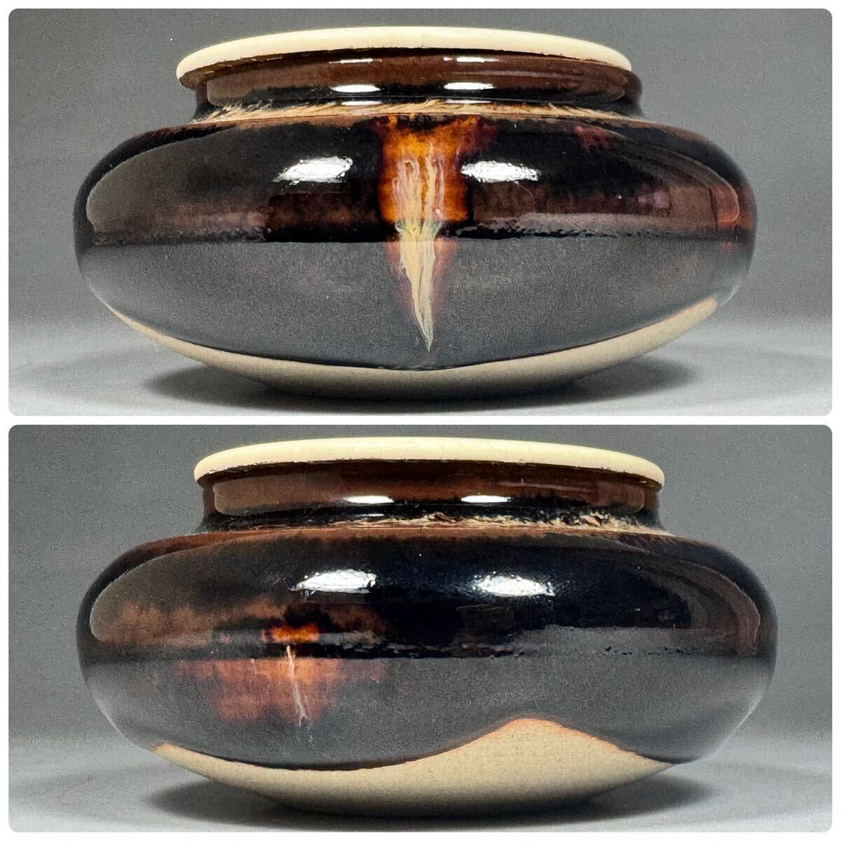 茶道具 桶谷定一 大海茶入 共箱 京焼 瀬戸