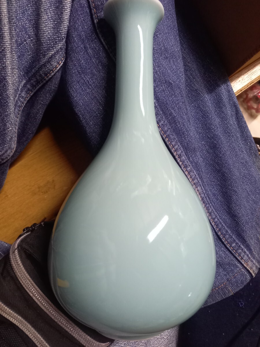 有田焼 青磁 花瓶 花入 朝鮮美術 朝生作品