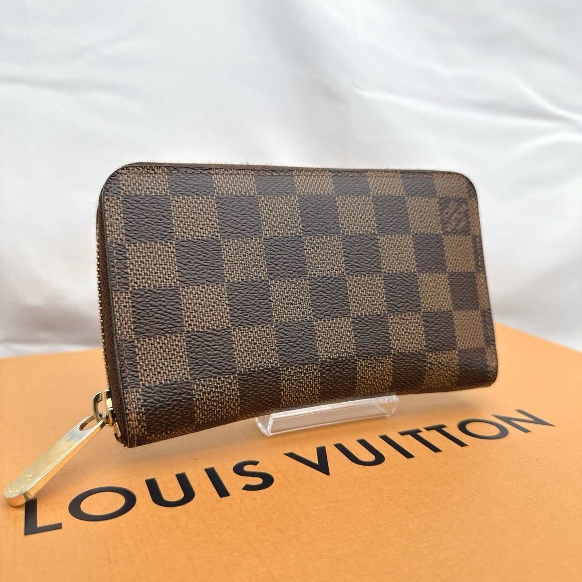 ルイヴィトン ダミエ エベヌ ジッピーコンパクト 長財布 正規品 本物