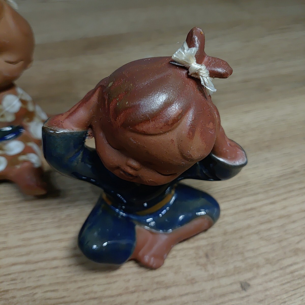 セトクラフト 陶器人形 わらべ人形 3体セット 昭和レトロ 瀬戸焼