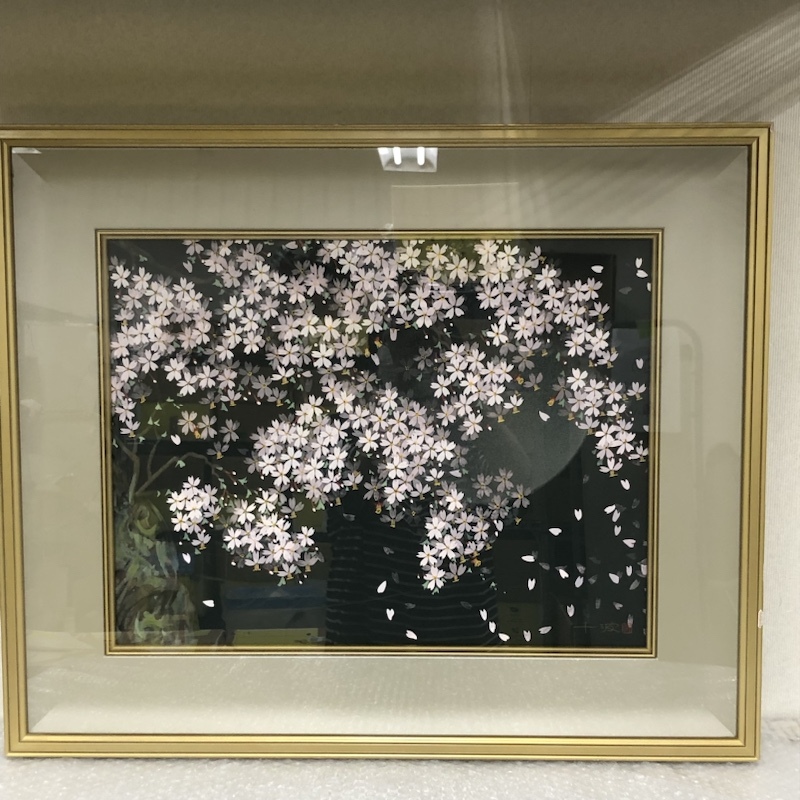 中島千波 【月下春風】 セリグラフ