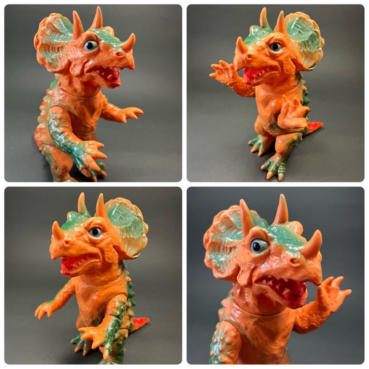 トリケラン ソフビ 三浦トーイ パチ怪獣 昭和レトロ 三浦トーイ パチ