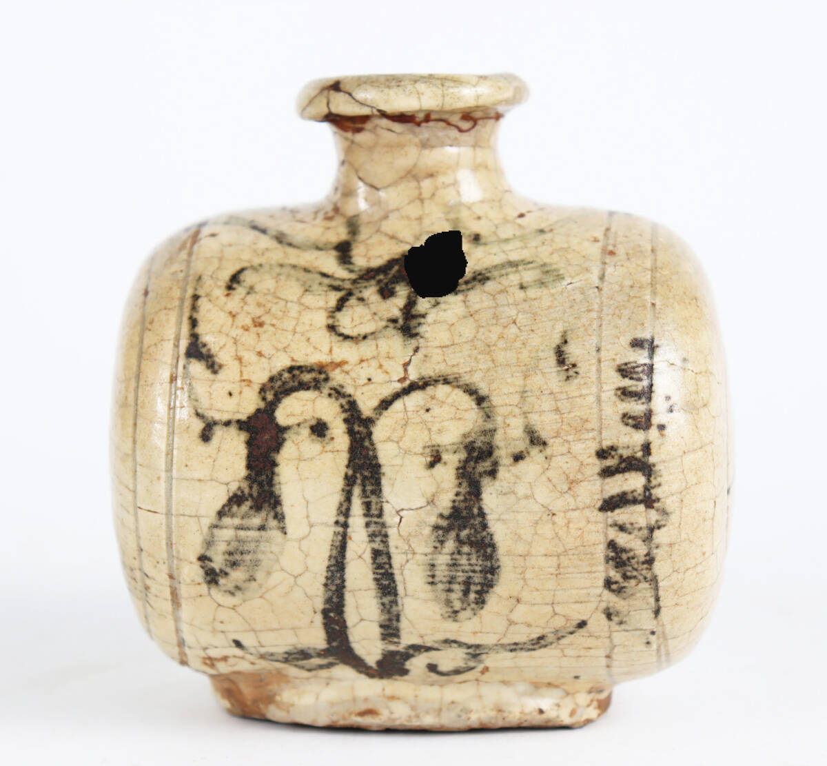 古美術 朝鮮古陶磁器 李朝 白磁 染付 分院 花瓶 時代物 極上品 【公式