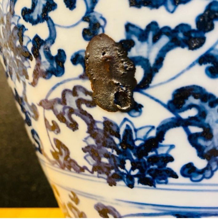 中国美術 古玩 明代 螭龍紋樣 青華染付 小鉢 骨董品 中国美術 古玩