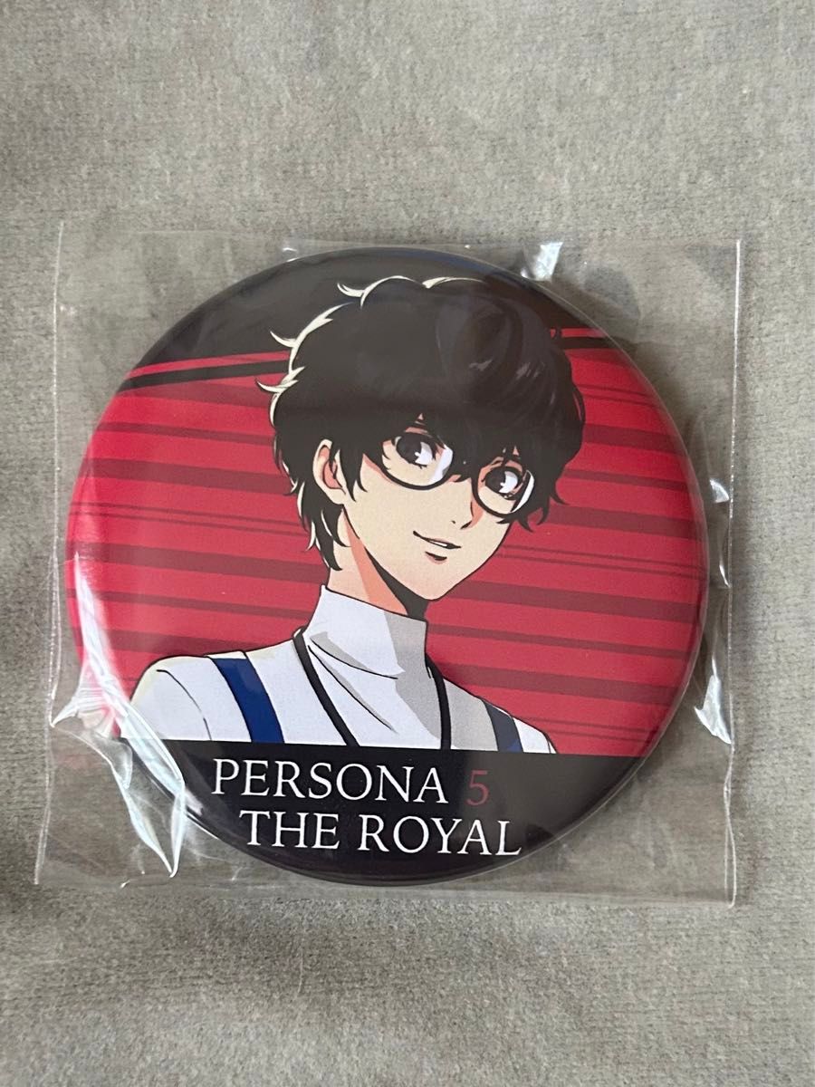 ペルソナ5 ザ・ロイヤル 楽天コレクション メタル風缶バッチ 主人公