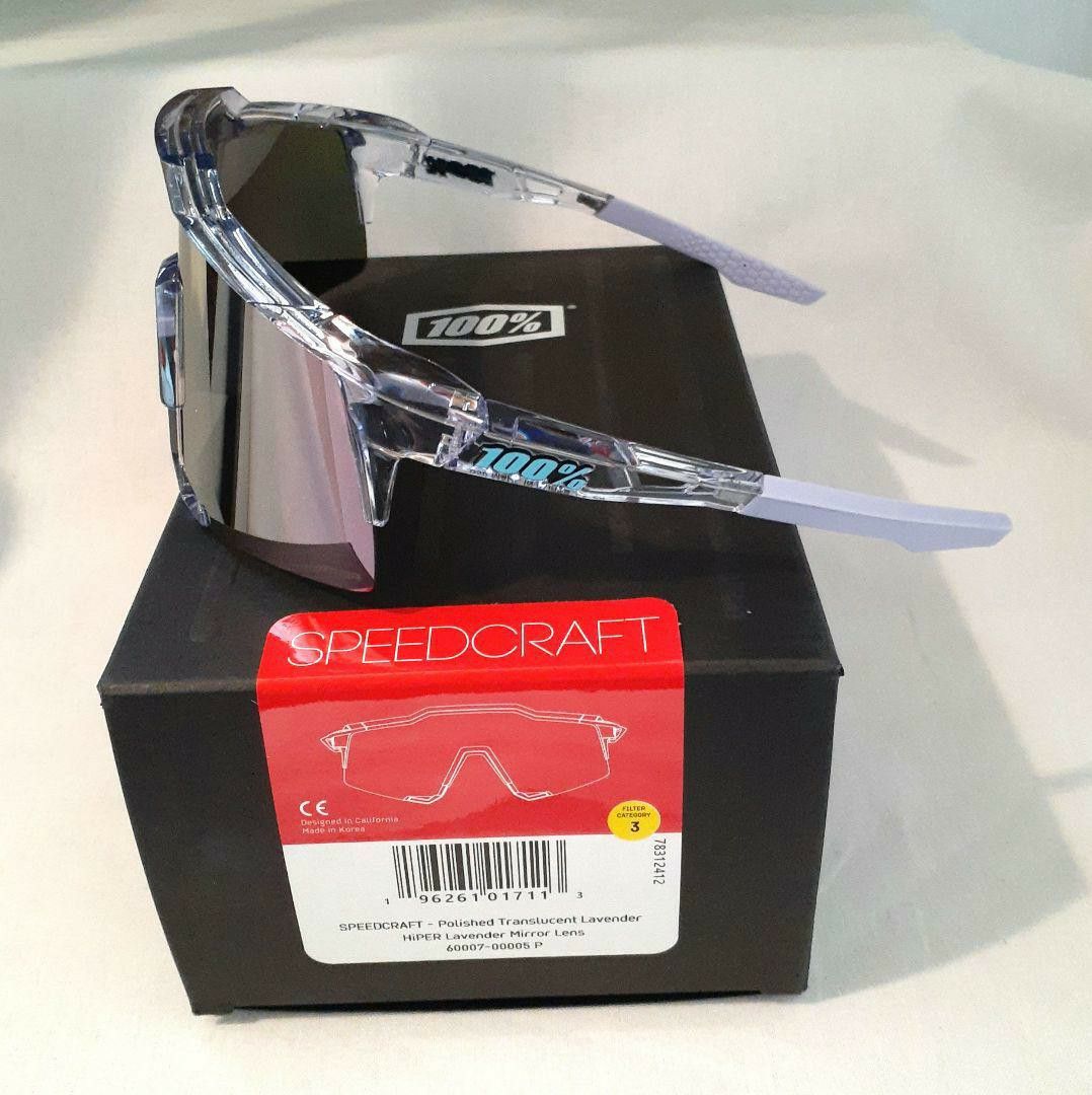 100% Speedcraft ラベンダーミラー ワンハンドレッド サングラス