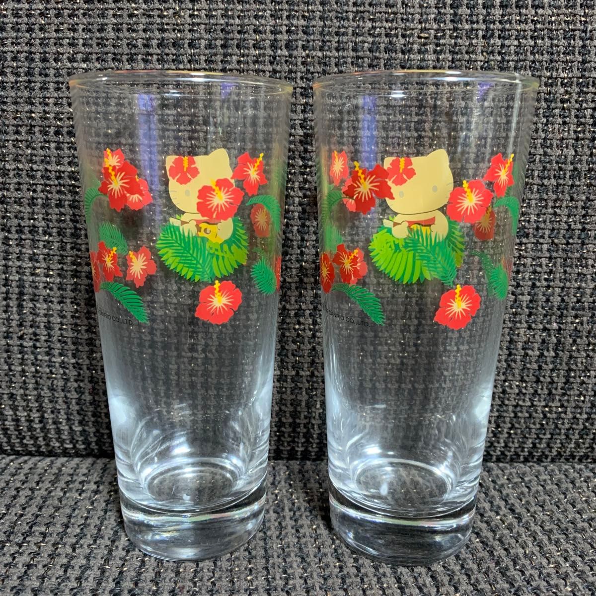 未使用 ハローキティ グラス セット ガングロキティ 2002年 サンリオ