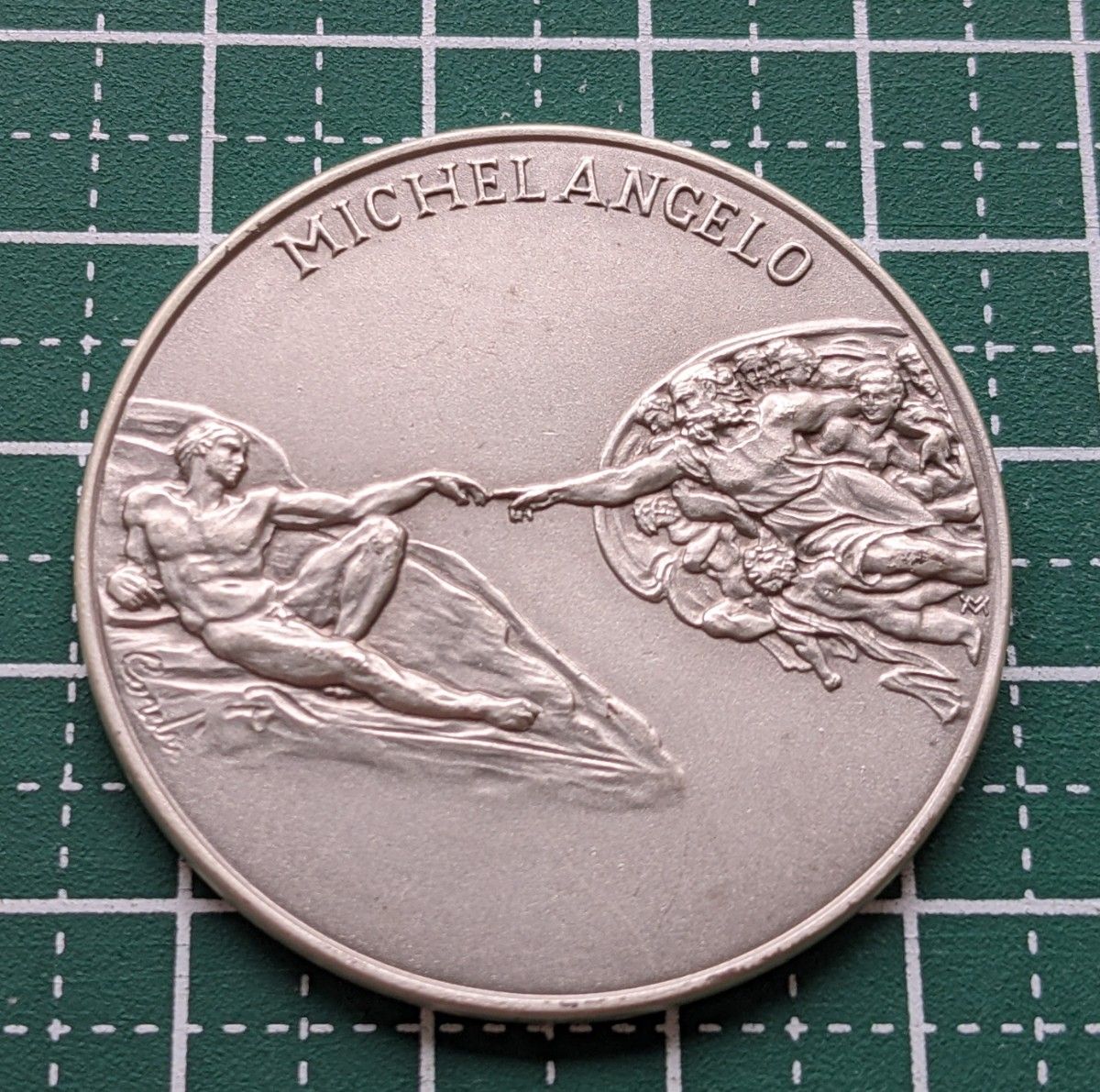バチカン美術館公式 ミケランジェロ 純銀メダル 1992年 SV925 か*ジ様