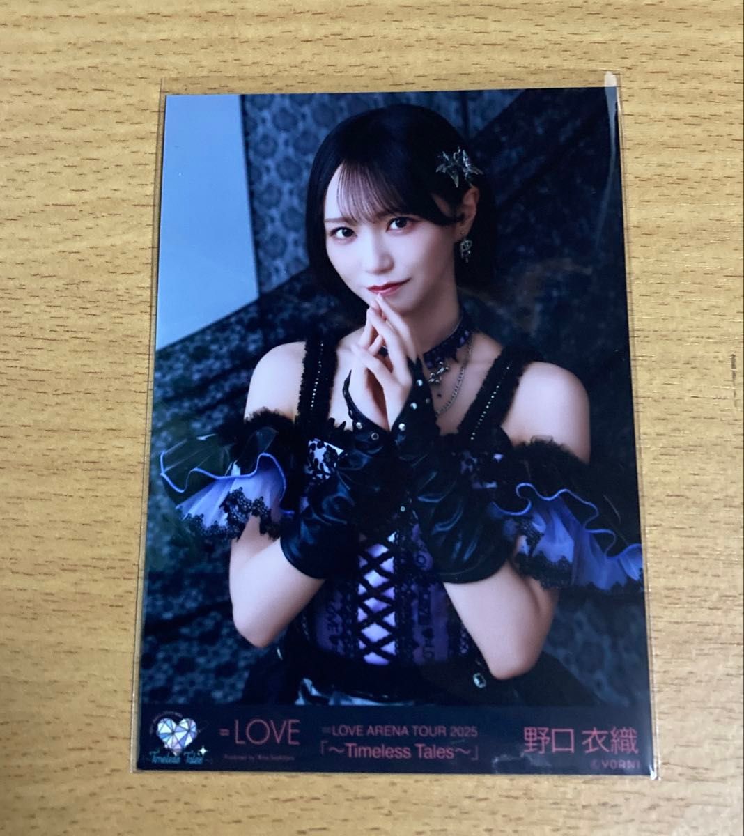 野口衣織 直筆 生写真 黒衣装 ヒキ LOVE イコラブ アリーナツアー2025