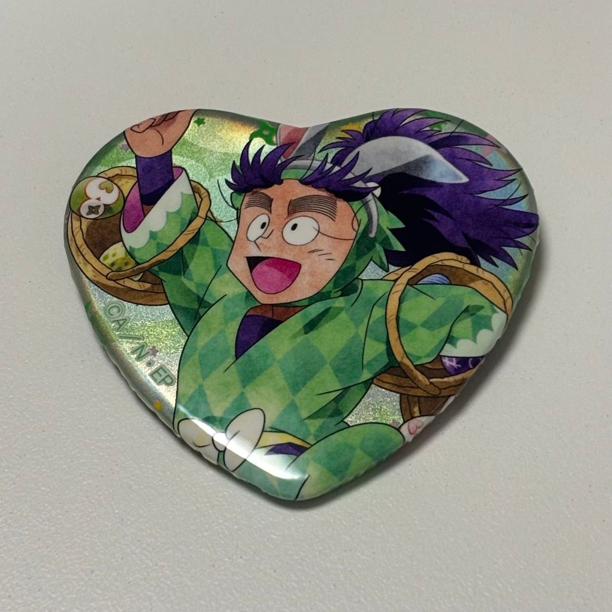 忍たま乱太郎 忍たま 七松小平太 缶バッジ ハート缶 ナンジャタウン