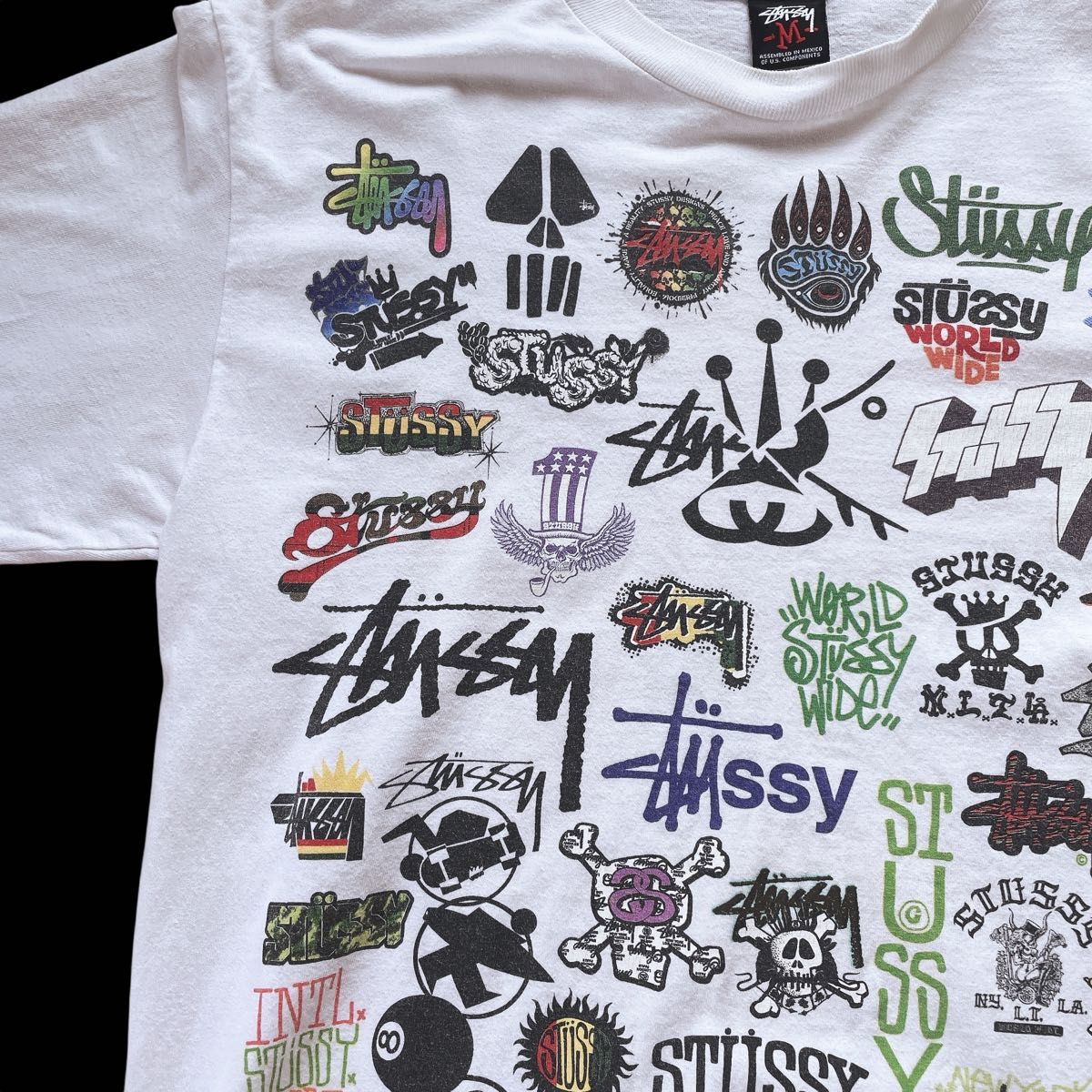 00s OLD STUSSY ステューシー 両面ロゴプリント y2k USA製 ビンテージ