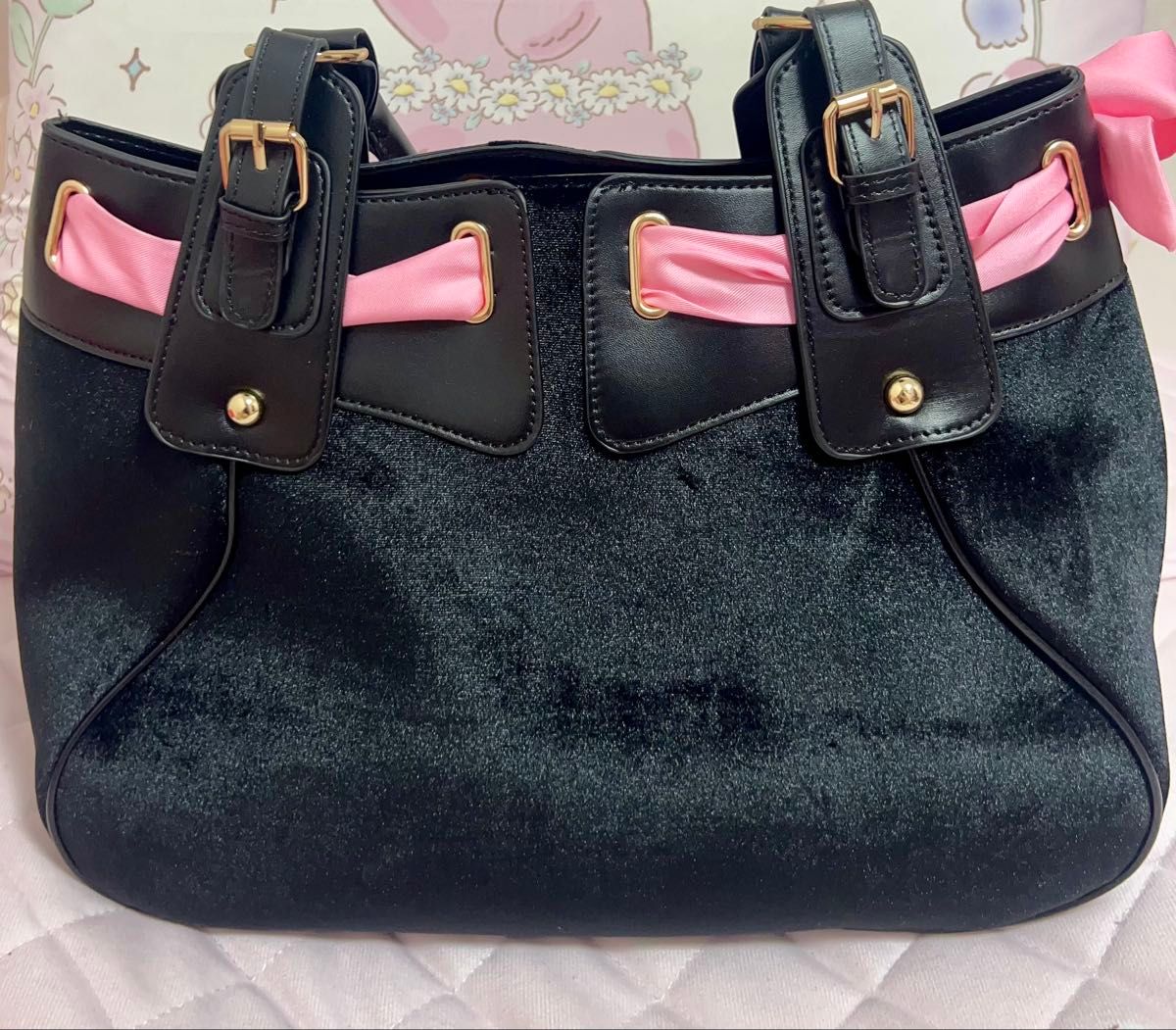 ハローキティ SPINNS 天使小悪魔シリーズベロアバッグ｜Yahoo!フリマ