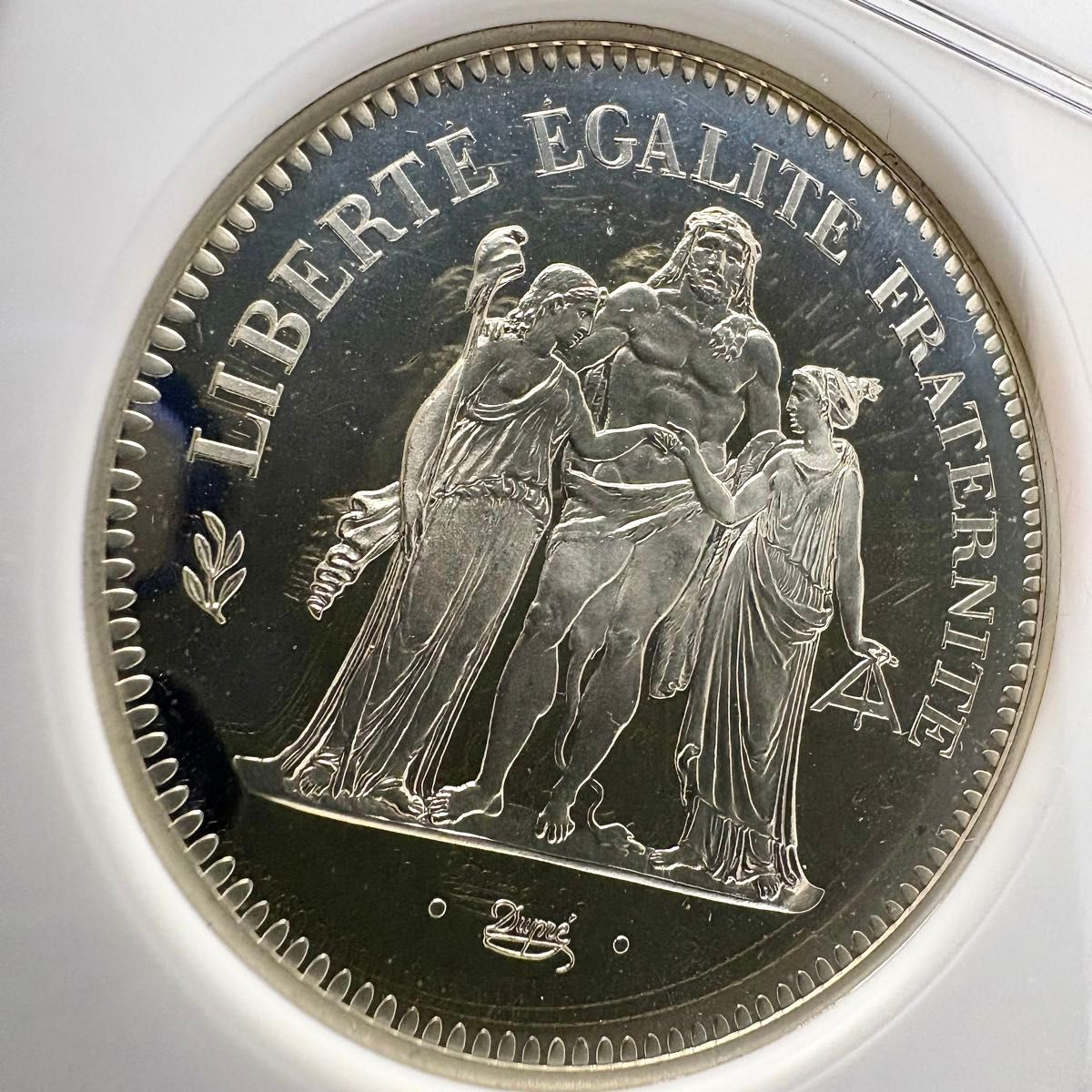 1979 ピエフォー フランス ヘラクレス 50フラン プルーフ銀貨 NGC PF67