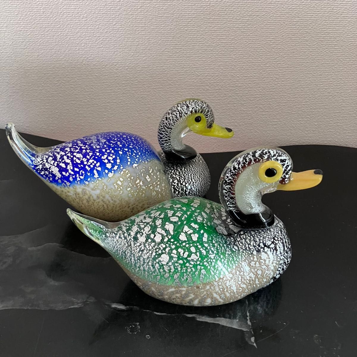 鳥 置物 カモ アヒル ムラーノmurano ベネチアングラス ベネチアン