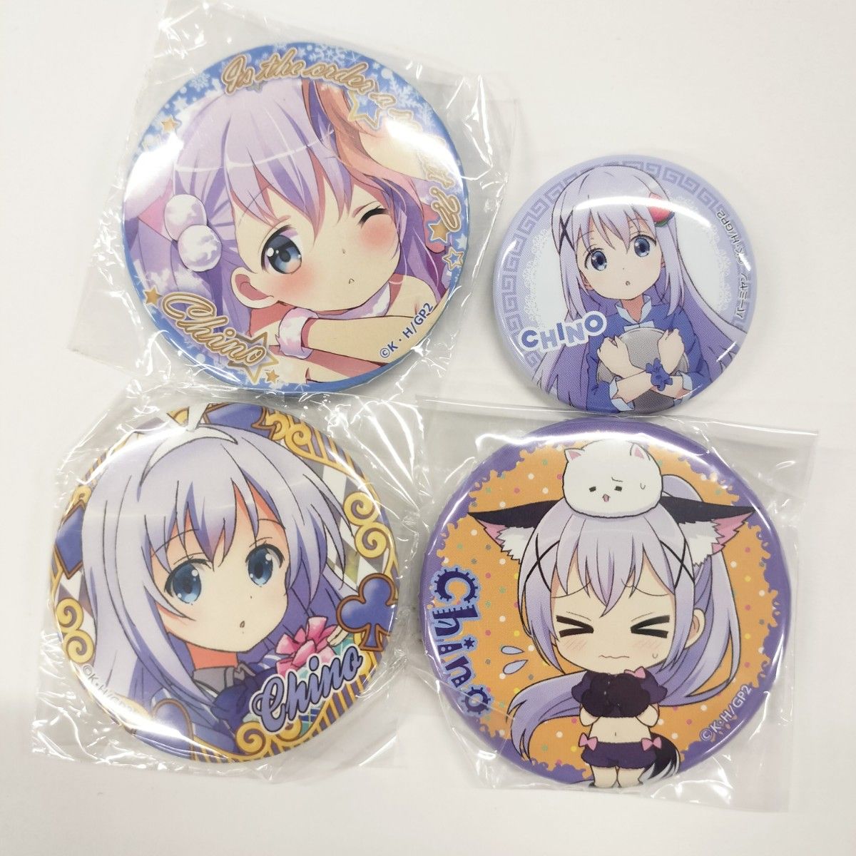 ごちうさ チノ 缶バッジ TAKE OUT BLUE BIRD ごちうさ チノ缶バッジ