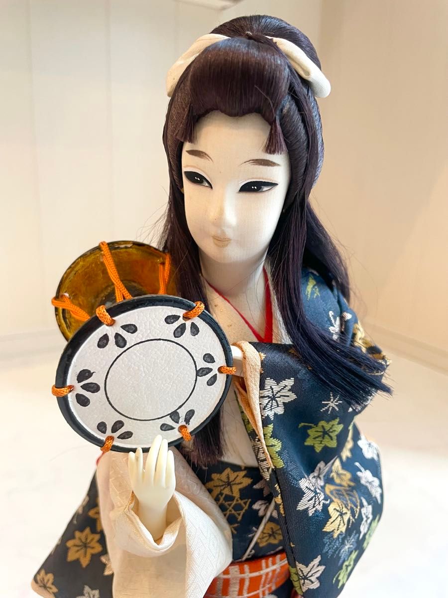 ヴィンテージ 日本人形 着物 芸者 舞妓 京都 希少 太鼓 花魁 伝統 着物