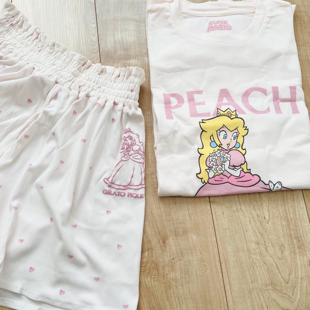 gelato pique - ジェラピケ スーパーマリオ ピーチ姫 パジャマセット