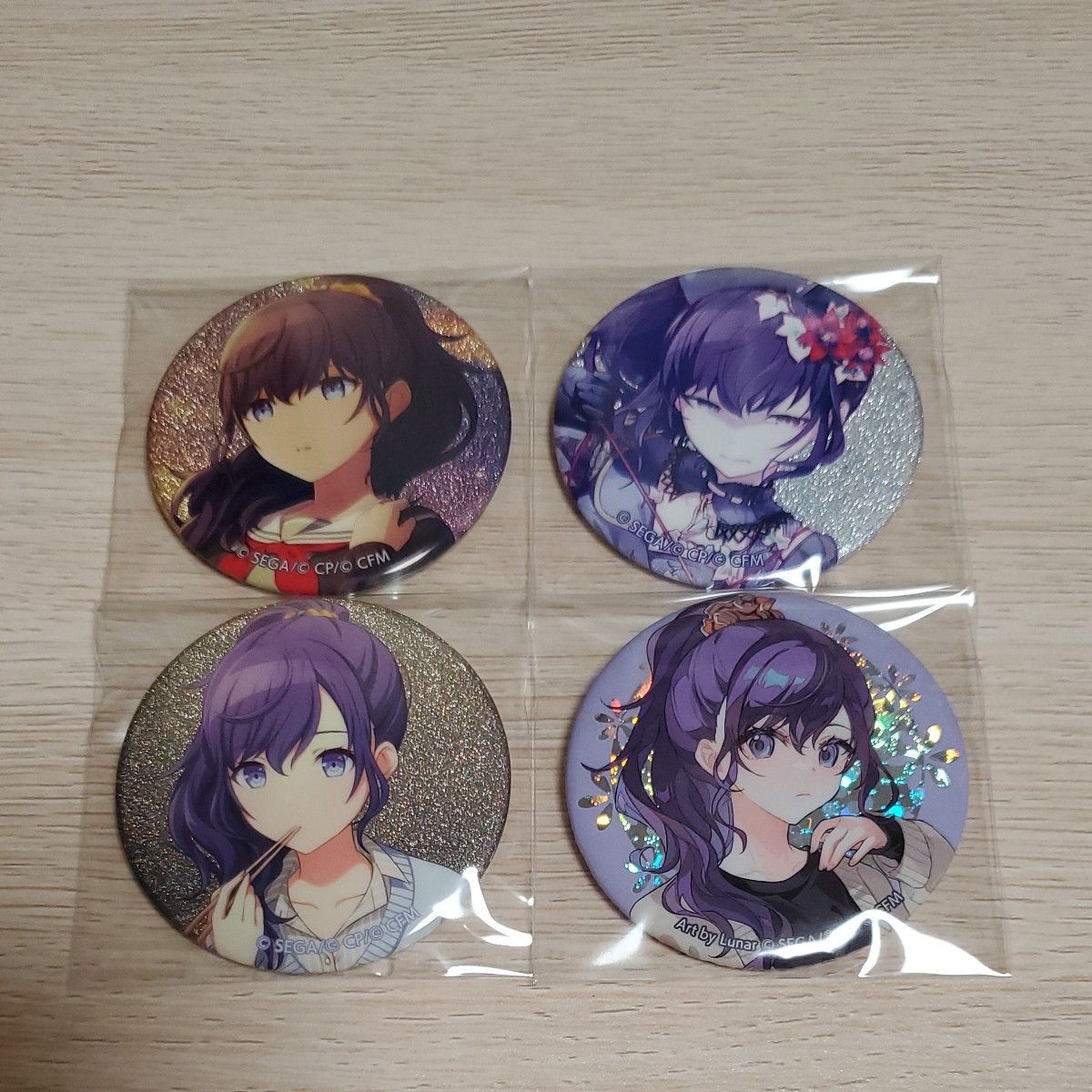 プロセカ グリッター缶バッジ グリ缶44C 朝比奈まふゆ エンパープル