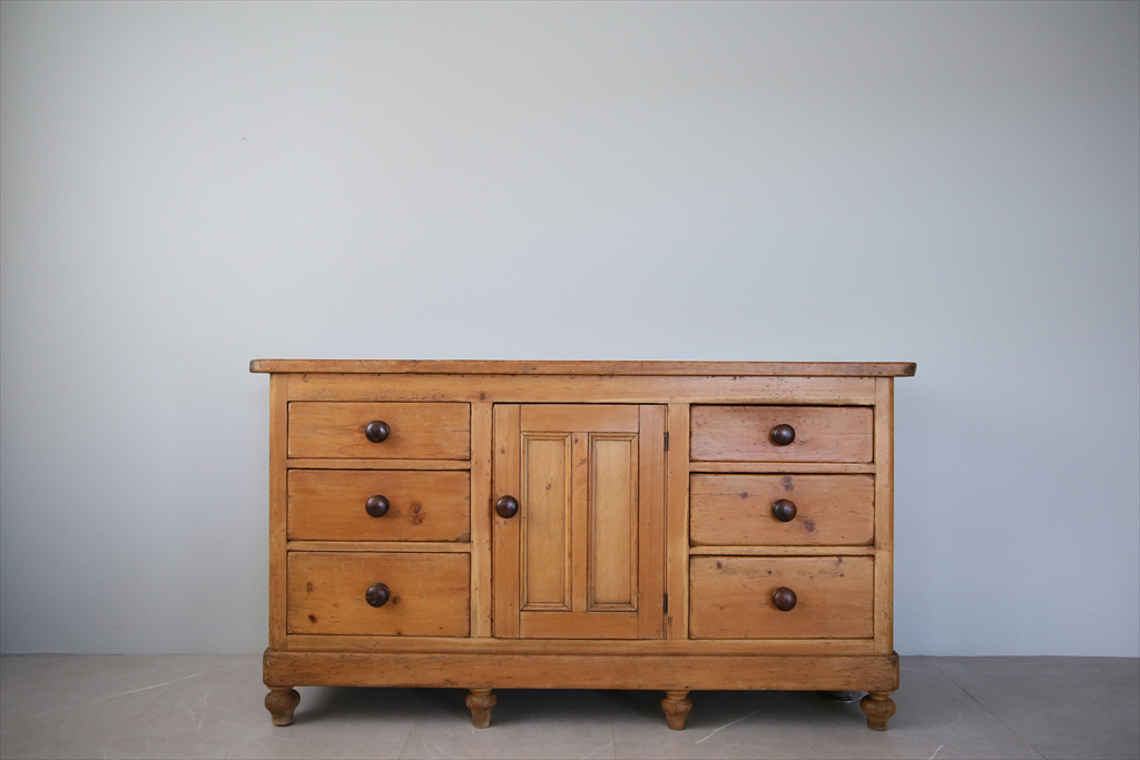 英国アンティーク木製サイドボード/キャビネット/チェスト/テーブル91