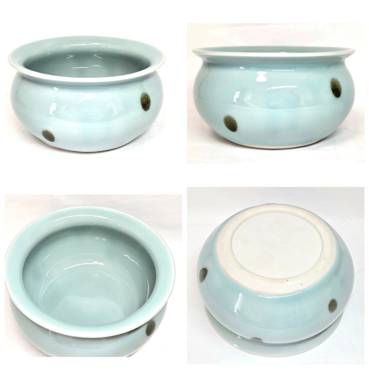 初だし品 皆具 とび青磁 水指 杓立 建水 蓋置 瑞