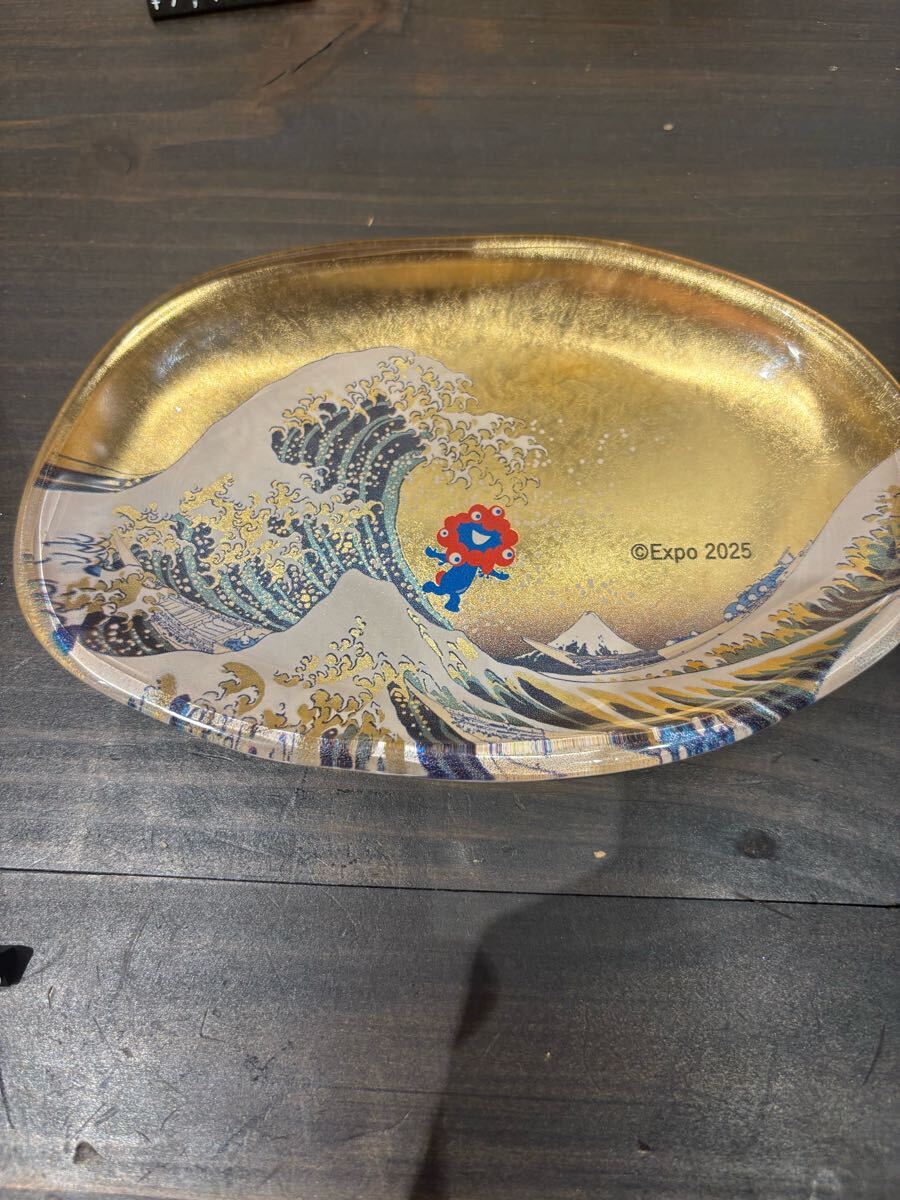 未開封 箔一 ミャクミャク 金箔 箔名画 ガラストレー 小皿 大阪万博