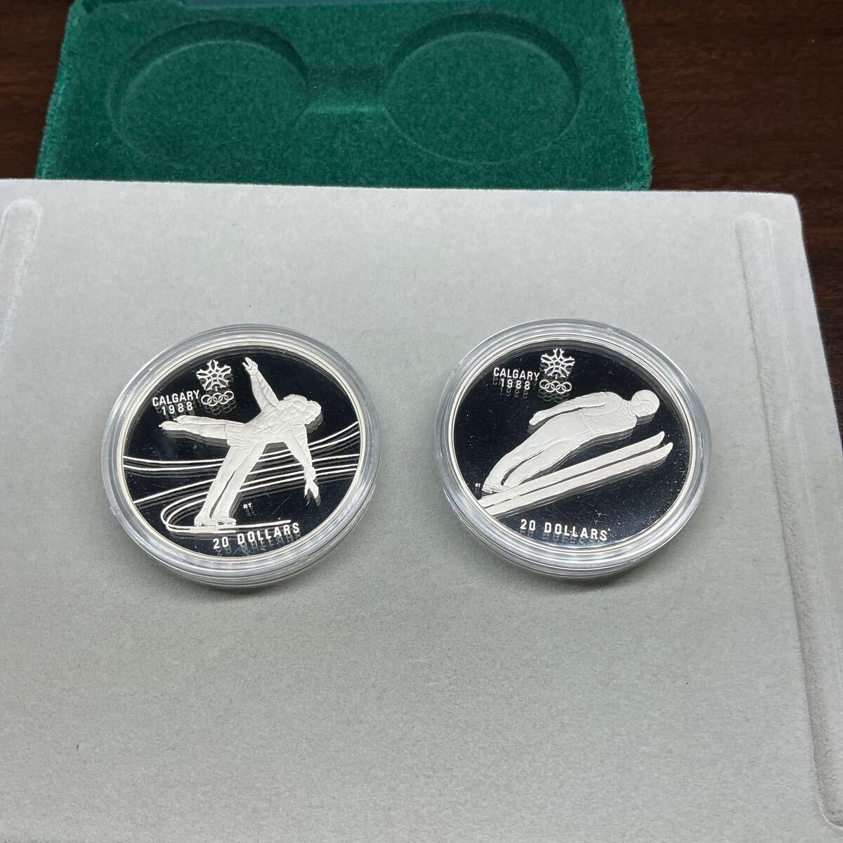 カナダ 1988 カルガリー オリンピック 記念銀貨 20ドル セット 【公式