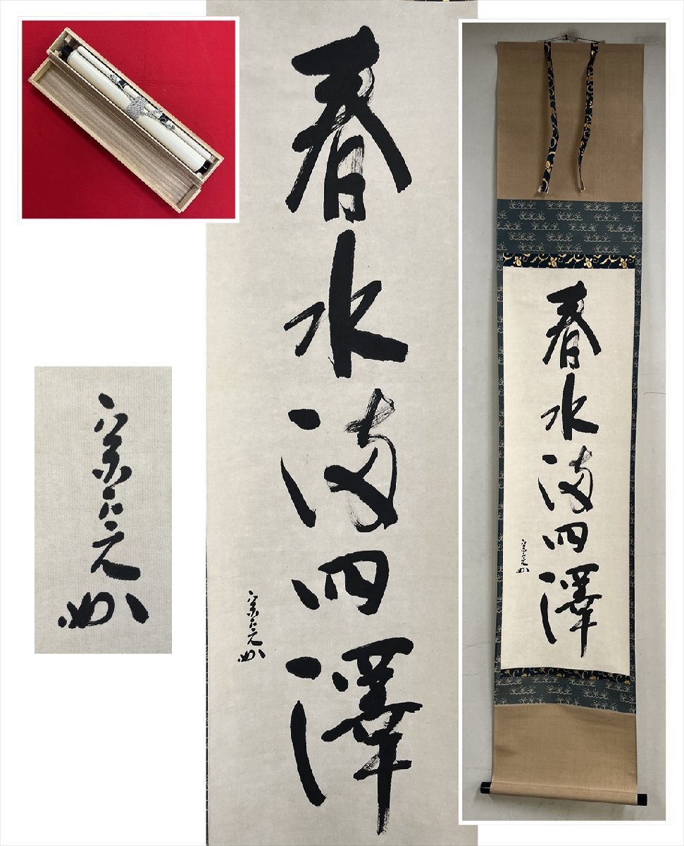 堀内宗完 兼中斎 茶掛軸 一行 青松多寿色 茶道具 表千家 【公式通販】