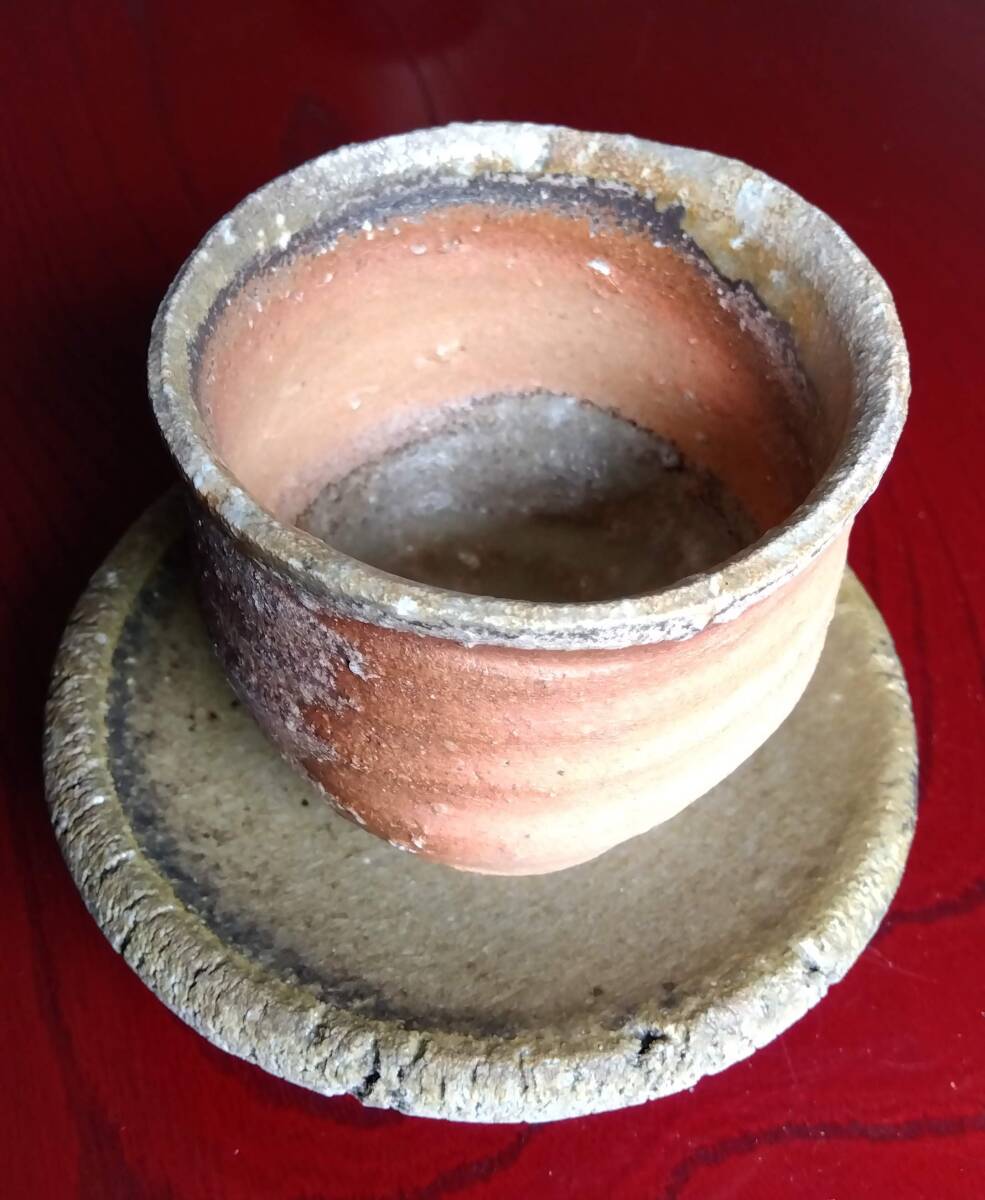 越前焼 白越不朝 塩越窯 自然灰釉究極美迸る逸品 還元窯変美筒状花器