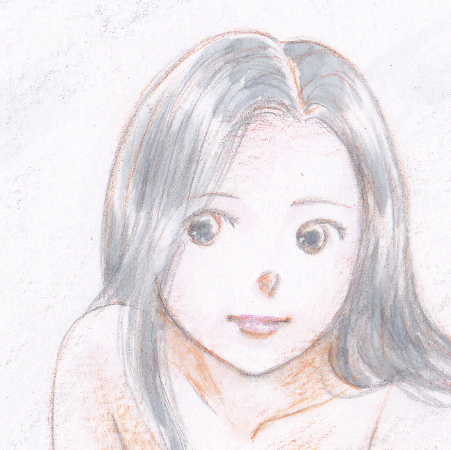 絵画 23827/E 手描きイラスト グラビア 美人画 オリジナル 絵画23827/E