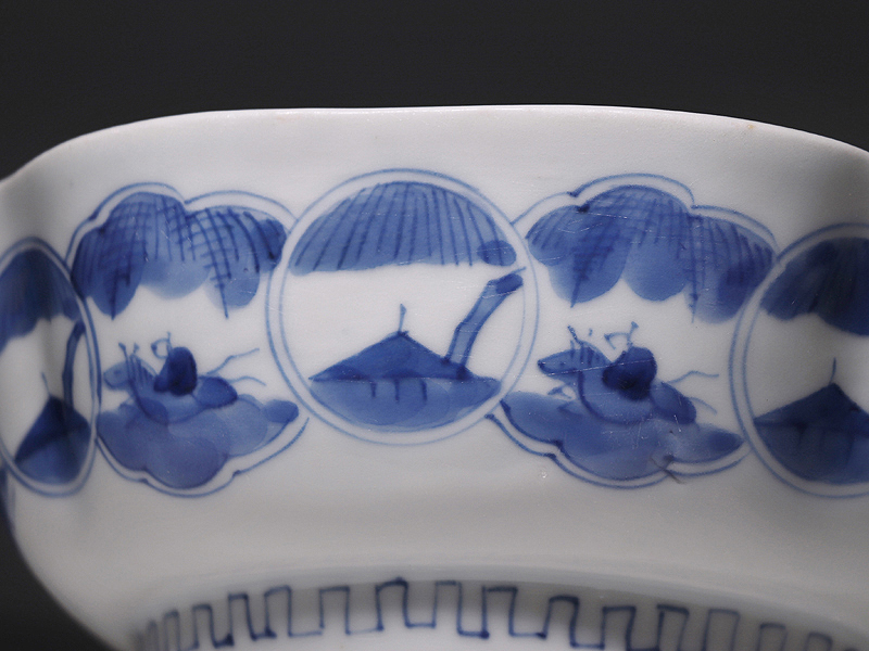 江户初期 染附 牡丹茶椀 92 江户初期 染附 牡丹茶椀 92 江户初期 染附