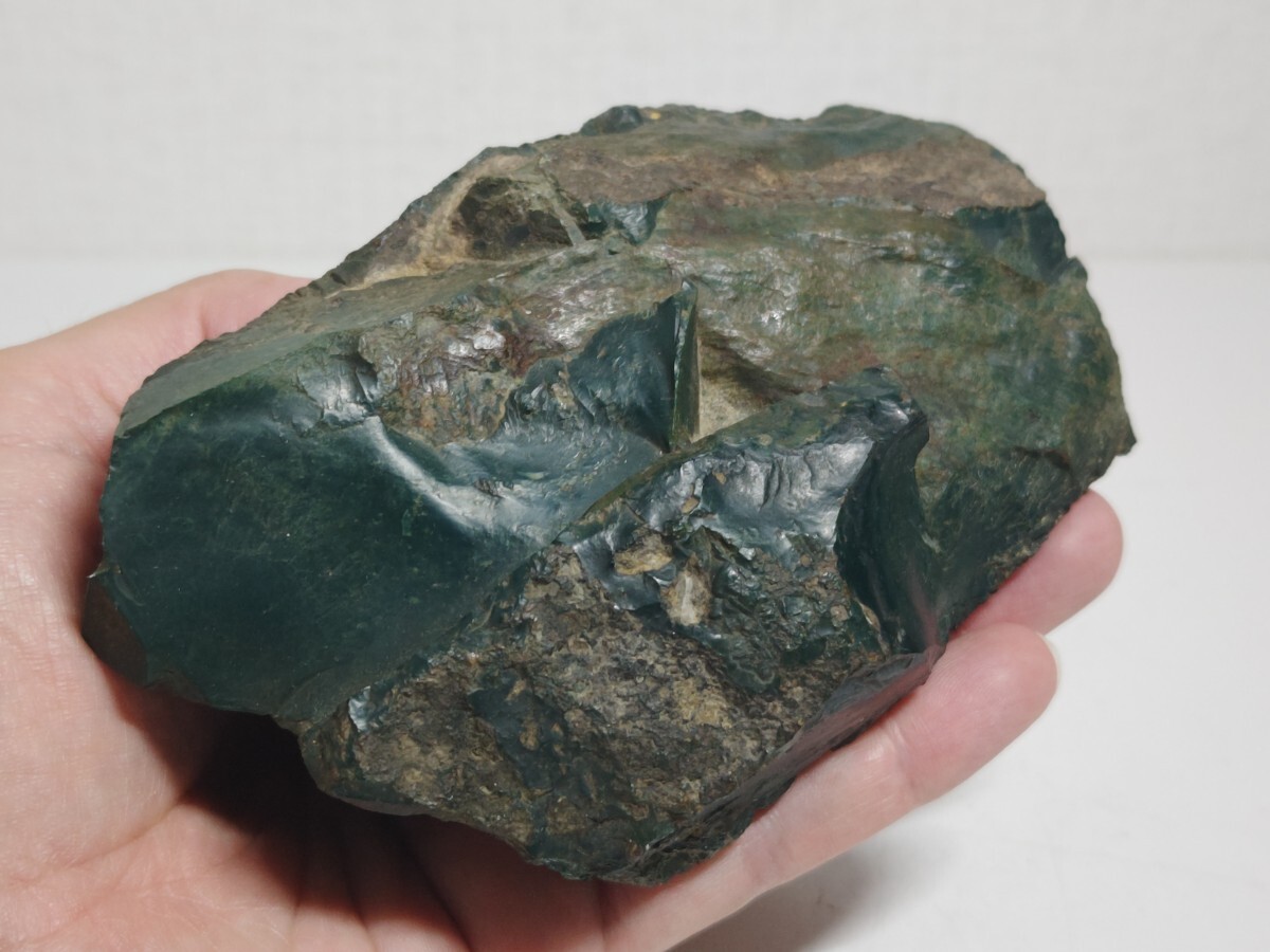 碧玉】 747g 出雲石 瑪瑙 ジャスパー 原石 鑑賞石 自然石 天然石 鉱石