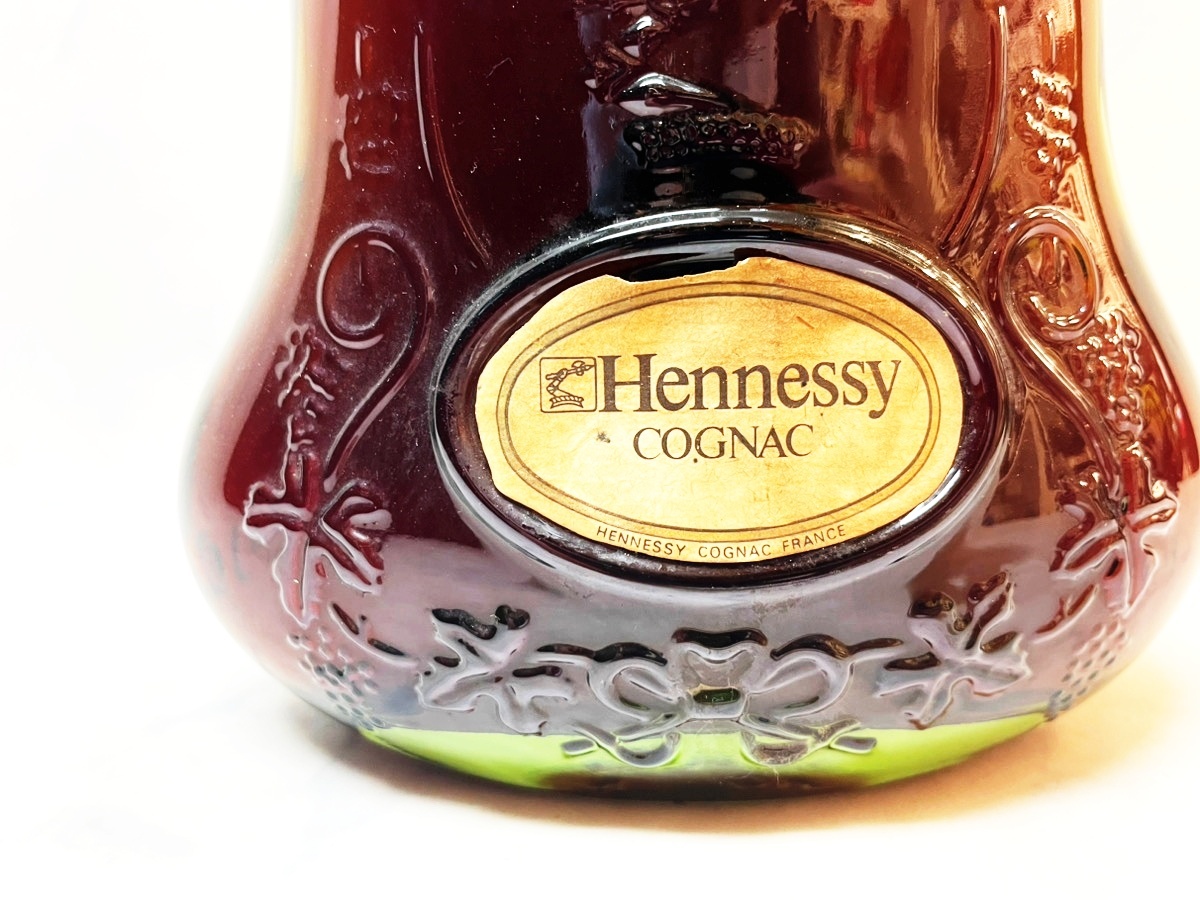 9 未開栓 古酒 Hennessy ヘネシー XO グリーンボトル 金キャップ