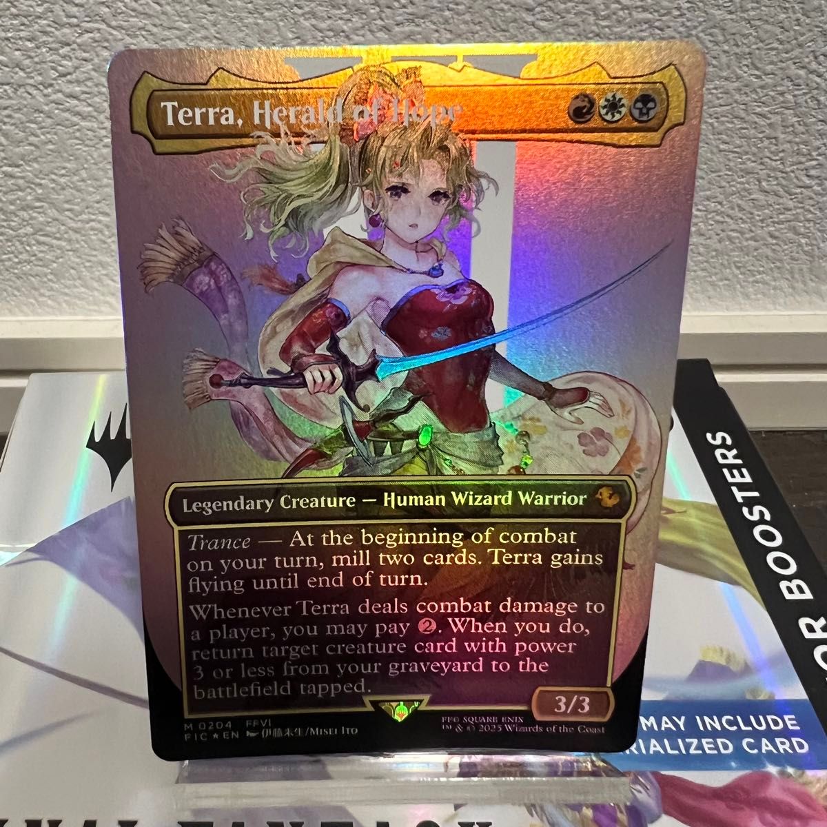 美品MTG 魔導の力を持つ少女、ティナ アーティストボーダーレス サージ