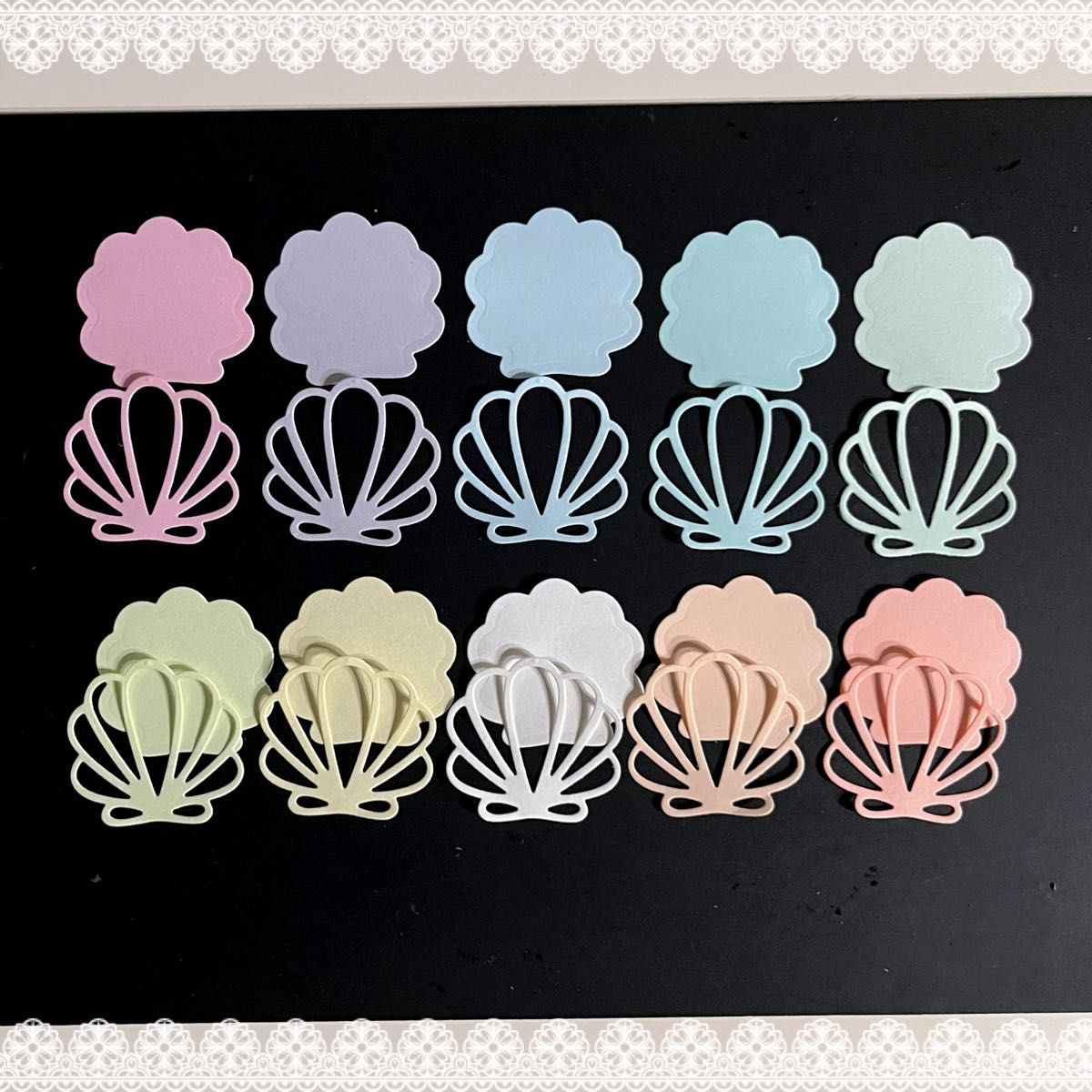 ダイカット クラフトパンチ メッセージカード アルバム シェル・貝殻